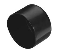 sourcing map 2pcs Rubber End Caps 95mm ID Vinyl Round Tube Bolt Cap Cover Screw Thread Protectors Black