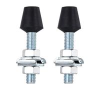 sourcing map 2Pcs Rubber Head Toggle Clamps, M12x90mm Carbon Steel Toggle Clamp Screw Assembly for Boxes, Cabinets, Doors with 4Pcs Screws and Washers