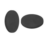sourcing map 2Pcs Rubber Solid Discs Washers, 100mm OD x 8mm Thick Anti Slip Bumper Pads Non-Adhesive Rubber Spacers Flat Round Gasket Pad for Furniture Appliances DIY Craft, Black
