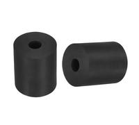 sourcing map 2Pcs Rubber Spacers, 1.18"OD x 0.39" ID Round Anti Vibration Pads Isolation Washer Bushings 1.38" Thick Rubber Washer for Home Appliances Cars Boat Accessories, Black