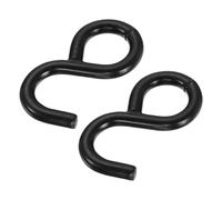 sourcing map 2Pcs S Hook, 8mm Dia 3307 lbs Ratchet Strap Tie Down Hook for 1" Tie Down Straps Wedding, Cars Trucks Trailers Binder Accessories, Black