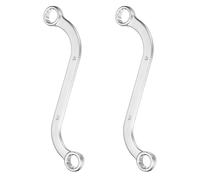 sourcing map 2pcs S-Style Box Wrench Metric 16mm x 17mm 12-Point CR-V Double End S-Shaped Ratcheting Wrench S Box Wrenches Tools for Repairs