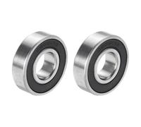 sourcing map 2Pcs S6001-2RS Deep Groove Ball Bearings 12mm x 28mm x 8mm Double Sealed 440C Stainless Steel (ABEC3)