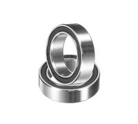 sourcing map 2Pcs S6700-2RS Hybrid Ceramic Ball Bearing 10 x 15 mm, 440 Stainless Steel Fishing Reel Bearings Double Sealed, (ABEC3)