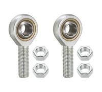 sourcing map 2Pcs SA16T/K Rod End Bearing 16mm Bore, M16x2mm Left Hand Male Thread, Metric Self-Lubricating Joint Rod Ends with Jam Nuts