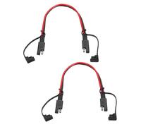 sourcing map 2pcs SAE Extension Cable, 1FT 16 AWG Quick Disconnect SAE Connector Cable Wire Cord Harness with Dust Cap for Motorcycle Automotive Power Solar Panel Cars Boats