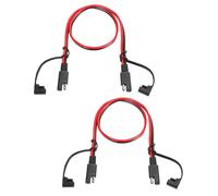 sourcing map 2pcs SAE Extension Cable, 2FT 12 AWG Quick Disconnect SAE Connector Cable Wire Cord Harness with Dust Cap for Motorcycle Automotive Power Solar Panel Cars Boats