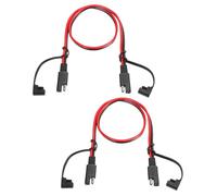 sourcing map 2pcs SAE Extension Cable, 2FT 16 AWG Quick Disconnect SAE Connector Cable Wire Cord Harness with Dust Cap for Motorcycle Automotive Power Solar Panel Cars Boats