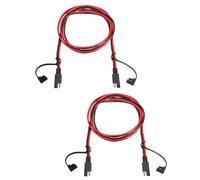 sourcing map 2pcs SAE Extension Cable, 6FT 12 AWG Quick Disconnect SAE Connector Cable Wire Cord Harness with Dust Cap for Motorcycle Automotive Power Solar Panel Cars Boats
