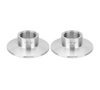 sourcing map 2pcs Sanitary Female Threaded Pipe Fitting 3/4" NPT Female to 2" Three Clamp Ferrule OD 64mm 304 Stainless Steel Sanitary Pipe Fittings Adapter