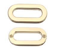 sourcing map 2Pcs Screw Together Grommets, 1-1/8 Inch Alloy Screw-in Oval Eyelets Grommets Bag Loop Curtain Grommets for DIY Sewing Clothes Leather Handbag Replacement, Rose Gold