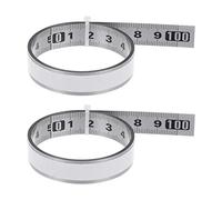 sourcing map 2pcs Self-Adhesive Measuring Tape 100cm Metric Tape Measure Stainless Steel Waterproof Left to Right Read Metal Sticky Ruler Steel Workbench Ruler