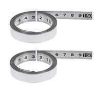 sourcing map 2pcs Self-Adhesive Measuring Tape 150cm Metric Tape Measure Stainless Steel Waterproof Middle to Both Sides Read Metal Sticky Ruler Steel Workbench Ruler