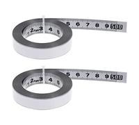 sourcing map 2pcs Self-Adhesive Measuring Tape 500cm Metric Tape Measure Stainless Steel Waterproof Left to Right Read Metal Sticky Ruler Steel Workbench Ruler