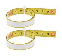 sourcing map 2pcs Self Adhesive Tape Measure 50cm Metric Left to Right Reading Waterproof Sticky Steel Ruler Tape Backed ruler for Workbench Sewing Saw Drafting Table, Yellow