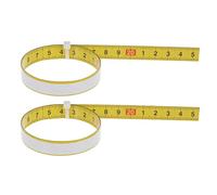 sourcing map 2pcs Self Adhesive Tape Measure 50cm Metric Middle to Both Sides Reading Waterproof Sticky Steel Ruler Tape Backed ruler for Workbench Sewing Saw Drafting Table, Yellow