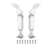 sourcing map 2Pcs Self-Balancing Lid Support Hinges, 6.42" x 1.22" Iron Folding Hardware Hinge with Screws, Light Duty Spring Hinges for Cabinet Box Furniture Storage Door, Silver