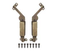 sourcing map 2Pcs Self-Balancing Lid Support Hinges, 7.13" x 1.34" Iron Folding Hardware Hinge with Screws, Light Duty Spring Hinges for Cabinet Box Furniture Storage Door, Bronze