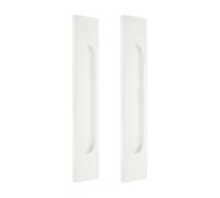 sourcing map 2Pcs Self-Stick Sliding Door Pulls, 7 Inch Aluminum Alloy Recessed Finger Flush Pulls Rectangle Sliding Door Handles for Glass Doors Windows Drawers Dressers Cabinets, White