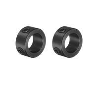 sourcing map 2pcs Set-Screw Collars 10mm Bore, 1045 Steel Shaft Collars, 16mm OD, 8mm Width Axle Collar Clamp for Linear Rod Shaft Guide