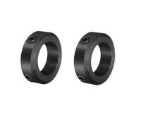 sourcing map 2pcs Set-Screw Collars 22mm Bore, 1045 Steel Shaft Collars, 35mm OD, 10mm Width Axle Collar Clamp for Linear Rod Shaft Guide