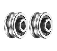 sourcing map 2Pcs SG15-2RS Deep U Groove Ball Track Guide Bearing 5mm x 17mm x 8mm Double Sealed Pre-Lubricated GCr15 High Carbon Chrome Bearings for Dual-Axis Guide Rails (ABEC5)