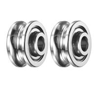 sourcing map 2Pcs SG15ZZ Deep U Groove Ball Track Guide Bearing 5mm x 17mm x 8mm Double Shielded Pre-Lubricated GCr15 High Carbon Chrome Bearings for Dual-Axis Guide Rails (ABEC5)