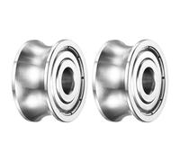 sourcing map 2Pcs SG20ZZ Deep U Groove Ball Track Guide Bearing 6mm x 20mm x 10mm Double Shielded Pre-Lubricated GCr15 High Carbon Chrome Bearings for Dual-Axis Guide Rails (ABEC5)