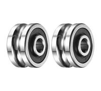 sourcing map 2Pcs SG21-2RS-12 Deep U Groove Ball Track Guide Bearing 6mm x 21mm x 12mm Double Sealed Pre-Lubricated GCr15 High Carbon Chrome Bearings for Dual-Axis Guide Rails (ABEC5)
