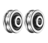 sourcing map 2Pcs SG66-2RS-8 Deep U Groove Ball Track Guide Bearing 6mm x 22mm x 8mm Double Sealed Pre-Lubricated GCr15 High Carbon Chrome Bearings for Dual-Axis Guide Rails (ABEC5)