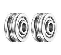 sourcing map 2Pcs SG66ZZ-10 Deep U Groove Ball Track Guide Bearing 6mm x 22mm x 10mm Double Shielded Pre-Lubricated GCr15 High Carbon Chrome Bearings for Dual-Axis Guide Rails (ABEC5)