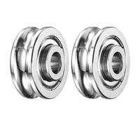 sourcing map 2Pcs SG66ZZ-8 Deep U Groove Ball Track Guide Bearing 6mm x 22mm x 8mm Double Shielded Pre-Lubricated GCr15 High Carbon Chrome Bearings for Dual-Axis Guide Rails (ABEC5)