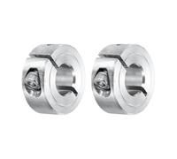 sourcing map 2Pcs Shaft Collar 12mm Bore Single Split 304 Stainless Steel Clamping Shaft Collars for Industrial Automation Conveyor Belt Systems
