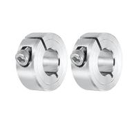 sourcing map 2Pcs Shaft Collar 15mm Bore Single Split 304 Stainless Steel Clamping Shaft Collars for Industrial Automation Conveyor Belt Systems