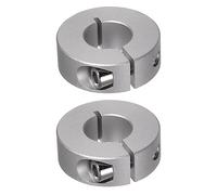 sourcing map 2pcs Shaft Collar 16mm Bore Aluminum Alloy Set Screw Split Clamp-On Collars, 35mm OD, 12mm Width, for Wheel Barrow Axle, Gearbox Assemblies, Machine Tools, Industry, Anodization