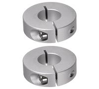 sourcing map 2pcs Shaft Collar 18mm Bore Aluminum Alloy Set Screw Split Clamp-On Collars, 40mm OD, 12mm Width, for Wheel Barrow Axle, Gearbox Assemblies, Machine Tools, Industry, Anodization