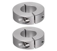sourcing map 2pcs Shaft Collar 20mm Bore Aluminum Alloy Set Screw Split Clamp-On Collars, 40mm OD, 12mm Width, for Wheel Barrow Axle, Gearbox Assemblies, Machine Tools, Industry, Anodization