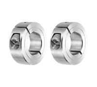 sourcing map 2Pcs Shaft Collar 22mm Bore Single Split 304 Stainless Steel Clamping Shaft Collars for Industrial Automation Conveyor Belt Systems