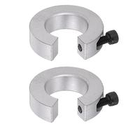 sourcing map 2pcs Shaft Collar Set for Linear Rail SBR25, Clamp-on Shaft Collar with Set Screw 25mm Bore, 30mm OD, 10mm Thickness, Aluminum All in One Shaft Clamping Collars, Anodization