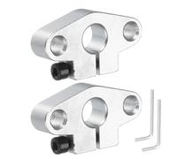 sourcing map 2pcs SHF10 Aluminum Linear Rod Rail Shaft Support for 10mm Diameter Shaft, Linear Motion Rail Guides Mounting Bracket for CNC Machine, 3D Printer, Automation Equipment, Silver Tone