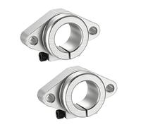 sourcing map 2PCS SHF25 Aluminum Linear Motion Rail Clamping Rod Rail Guide Support for 25mm Diameter Shaft