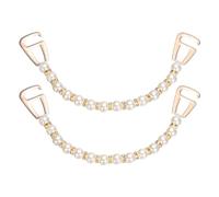 sourcing map 2pcs Shoe Charm Chains Clog Sandals Shoes Chain Accessories Bead Shape for Shoe Decorations DIY Birthday Women Gifts, White, Gold, Rose Gold