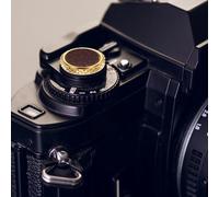 sourcing map 2Pcs Shutter Button (Dark Brown) - Upscale Delicate, Camera Soft Release Button Brass Threaded Soft Release, for Fuji