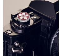 sourcing map 2Pcs Shutter Button (Red) - Upscale Delicate, Camera Soft Release Button Aluminum Alloy Adhesive Soft Release, for Fuji