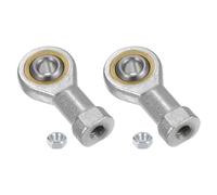 sourcing map 2pcs SI6T/K 6mm Rod End Bearing M6x1.0 Female Right Hand Thread, Cast Iron Rod End Joints with Jam Nut