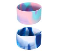 sourcing map 2pcs Silicone Boot Sleeve for Water Bottles Bottom Diameter of 2.84-3", Silicone Water Bottle Bottom Sleeve for Tumbler, Blue/Purple