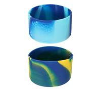 sourcing map 2pcs Silicone Boot Sleeve for Water Bottles Bottom Diameter of 2.84-3", Silicone Water Bottle Bottom Sleeve for Tumbler, Cyan/Blue