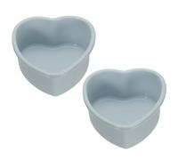 sourcing map 2pcs Silicone Heart Shaped Cake Pans, 4 Inch Non-Stick Heart Cake Molds, Silicone Cake Baking Pan for Cake, Muffins, Cheese Cake, Grey
