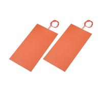 sourcing map 2pcs Silicone Heating Pad, 24V 100W Electric Blanket Rubber Flexible Mat Heater Film Heating Plate 230mmx120mm Heater Mat for Constant Temperature