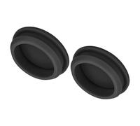 sourcing map 2pcs Silicone Snap in Locking Hole Plugs,38.6mm/1.5 Inch Mounting Diameter Narrow Groove Width 5mm Panel Seal Cover Round for Kitchen Bulkheads Waterproof Sealing Plugs Black